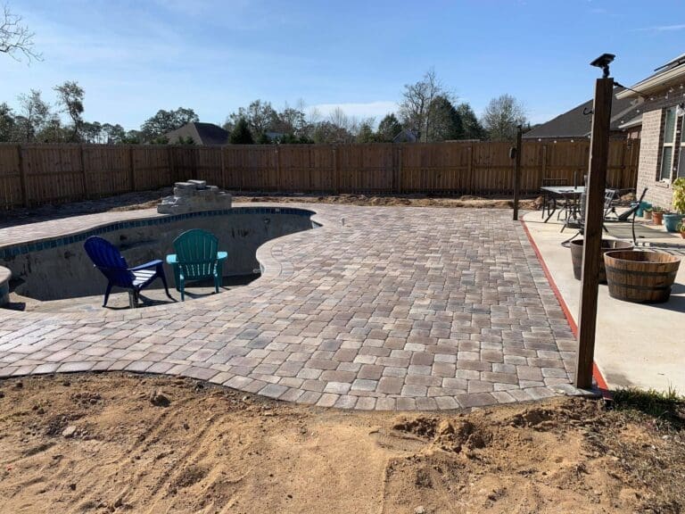 Pavers for pool area and entertainment