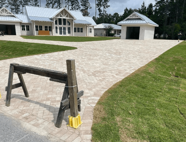 Paver driveway Panhandle home